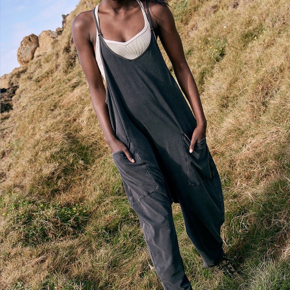 Free People Charcoal Grey Hot Shot Onesie